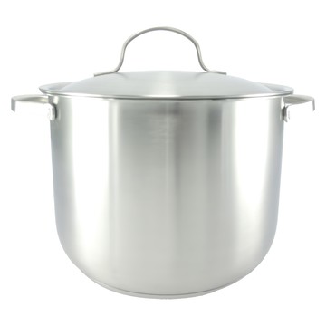 昌展 316不鏽鋼加厚五層底原味鍋 大容量雙耳湯鍋 適用多種爐具  22cm  銀色  1個