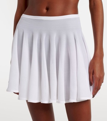 Alaïa Pleated semi-sheer miniskirt