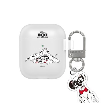 【正版授權】Disney Cats And Dogs-101忠狗款兄弟睡覺時光強悍防摔AirPods保護套(附吊飾)