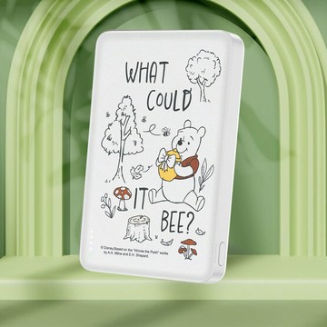 Disney 迪士尼 - ✂附wh貼紙 迪士尼 20W PD超薄磁吸無線快充行動電源 10000mAh-蘑菇維尼