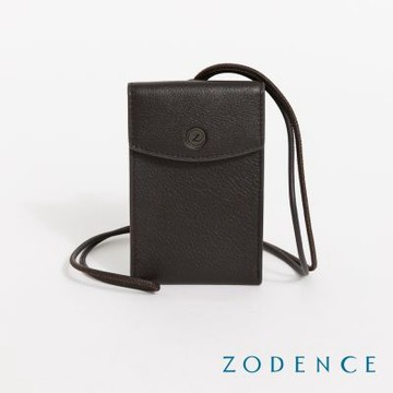 ZODENCE SOLAN進口真皮零錢袋證件套-深咖