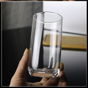 鋼化玻璃杯耐高溫泡茶杯圓形直身耐熱杯子餐廳飯店牛奶杯可微波爐