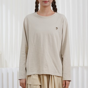 條紋刺繡純棉上衣122493C