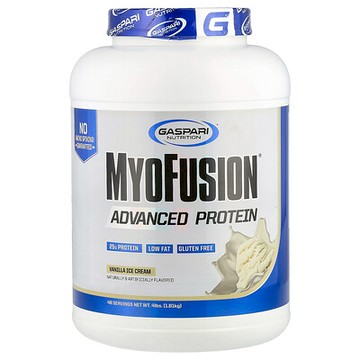 Gaspari Nutrition, MyoFusion，高級蛋白質，香草霜淇淋味，4 磅（1814 克）