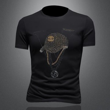 漫威毒液歐美刺繡帽子T恤男帥氣嘻哈原宿打底衫短袖體恤夏季新款