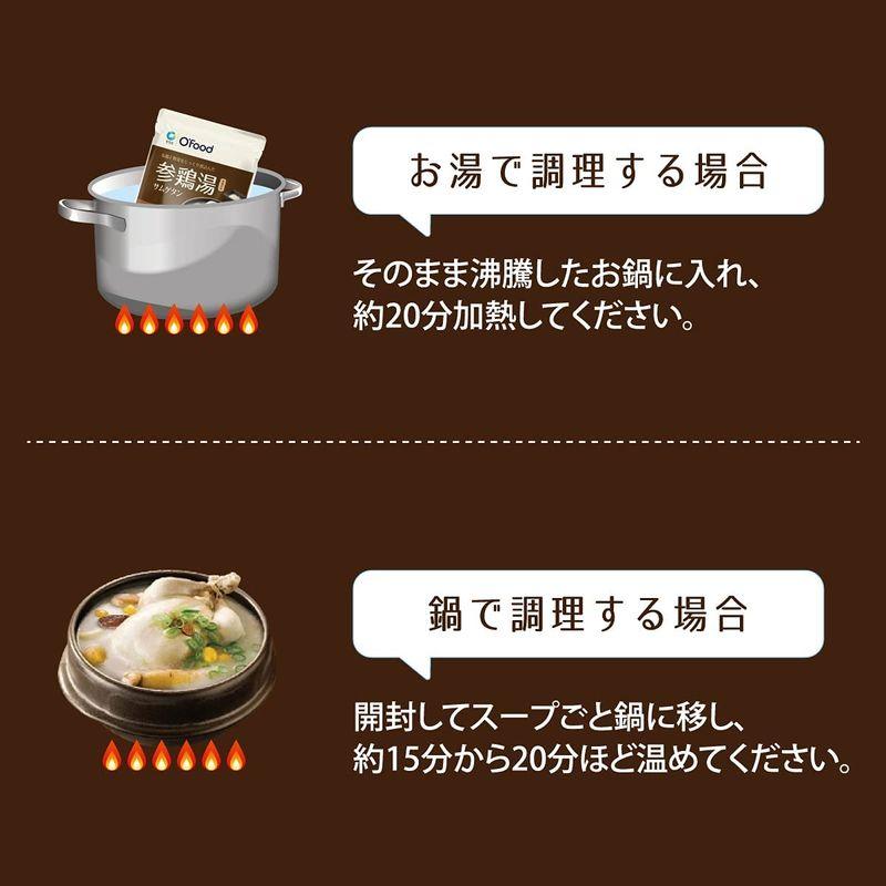 参鶏湯 サムゲタン 韓国食品 1kg × 2個 セット 合計：2.0? 韓国料理 韓国 スープ 鍋 韓国鍋 簡単調理 レトルト