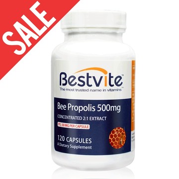 【Bestvite】必賜力蜂膠膠囊1瓶(120顆) 即期品/500mg蜂膠/50mg類黃酮/無酒精/調整體質/健康維持