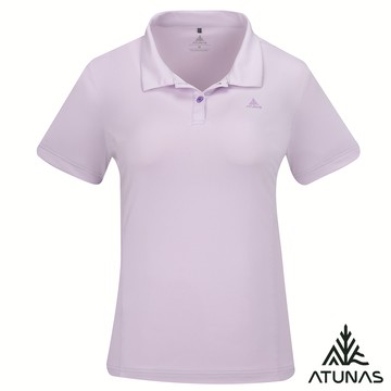 【ATUNAS 歐都納】女循環排汗透氣短袖POLO衫A8PS2615WC淺紫