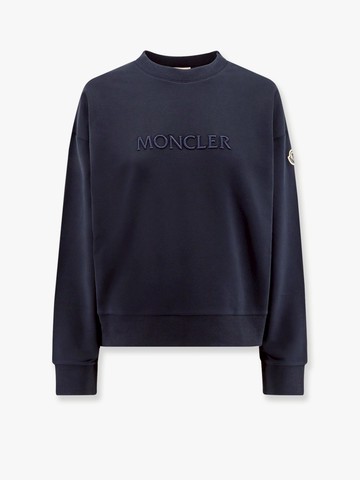 Cotton sweatshirt with embroidered logo - MONCLER - gender_Woman