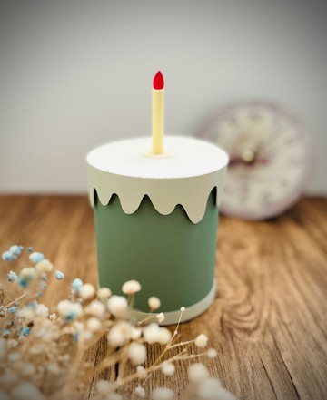 手作蛋糕造型卡片/莫蘭迪色系DIY材料包/生日卡片附教學影片