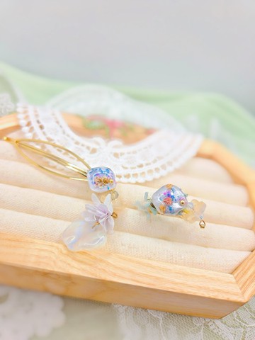 新色入荷。溫柔夏語系列 手作髮夾 一字髮夾 吊墜款