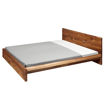 MO 雙人床架（歐洲胡桃木、160 公分）