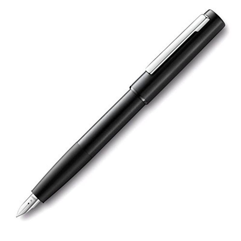 LAMY ラミー 万年筆 EF 極細字 アイオン ブラック L77BK-EF 両用式 正規輸入品