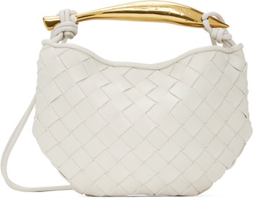 Bottega Veneta 白色迷你 Sardine 单肩包