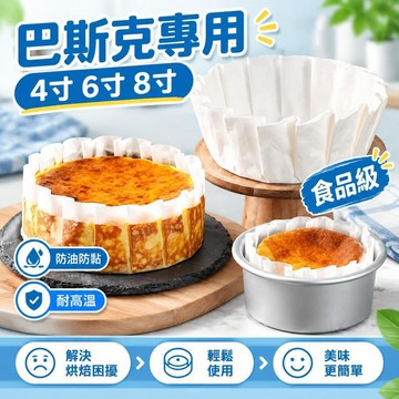 免運💒臺灣熱銷🐬巴斯克油紙4寸四6六8八2蛋糕託墊防烘焙模具工脫食品專用烤包裝紙