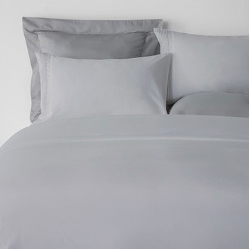 伊登打摺拼接500織埃及被套加大 銀灰