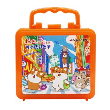 [家速配]柴語錄12色水洗彩色筆-橘色