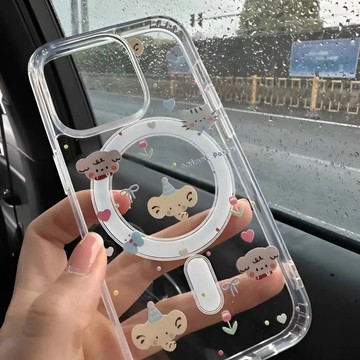 ✨磁吸手機殼✨小狗貓象適用蘋果iPhone16promax/15Plus/14手機殼11/12/13磁吸x
