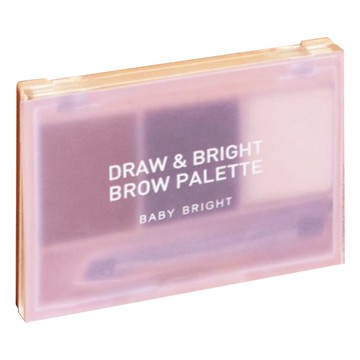 BABY BRIGHT 三色持久眉粉餅 含維生素E與杏仁油 防水防汗 輕鬆上手  02 Medium Brown 自然棕色  1個