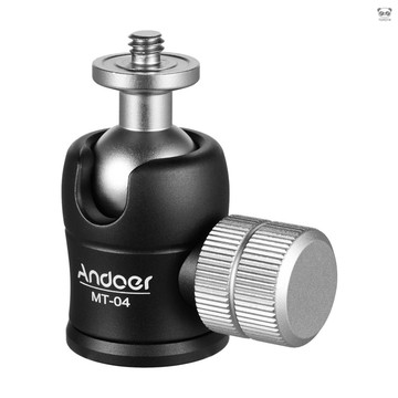 Andoer MT-04 迷你球形雲臺 通用1/4螺絲 可連接相機/閃光燈/腳架 專業攝影配件