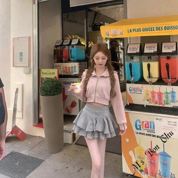 荷葉連帽燙鑽棉質外套【1501】韓系INS休閒百搭氣質純欲可愛網紅棒球外套 連帽外套 棉質外套 BonChu
