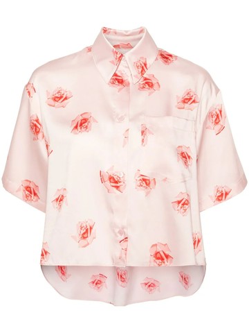 Camicia cropped con spalle scese kenzo rose-40