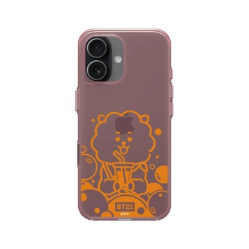 iPhone 17 Clear (相機按鈕) 晶醺玫 - BT21 - Monochrome RJ