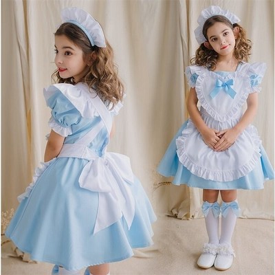 キッズメイド服女の子 子供ロリータ服 4色 ロリータワンピース 可愛いワンピース 半袖 キッズコスチューム ハロウィン イベント 全店2点 通販 Lineポイント最大get Lineショッピング