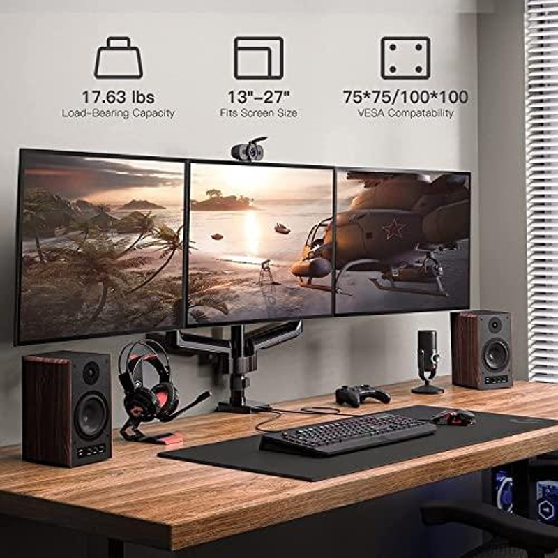 男性に人気！ Monitor Stand DMS-1 トリプル モニタースタンド AP2対応 24-32インチ DRS-1 高さ調整可 フロア モニタースタンド