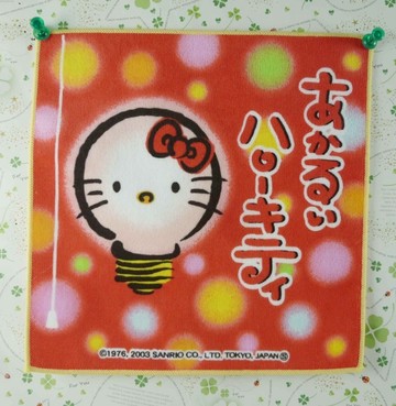 【震撼精品百貨】Hello Kitty 凱蒂貓~方巾-限量款-圓點燈泡