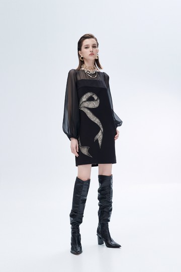 蝴蝶結造型禮服洋裝