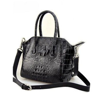進口尼羅鱷魚皮女包歐美時尚新款手提包高檔真皮單肩斜挎貝殼大包