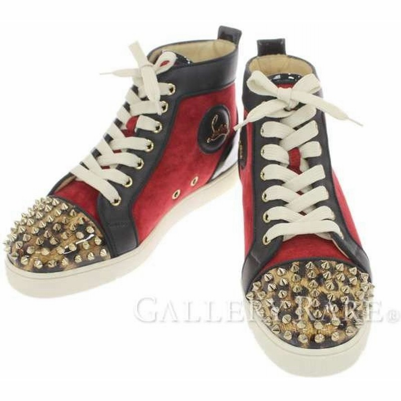 クリスチャン ルブタン スニーカー スパイク レッド ブラック レディースサイズ37 靴 シューズ スタッズ ヒョウ柄 通販 Lineポイント最大0 5 Get Lineショッピング