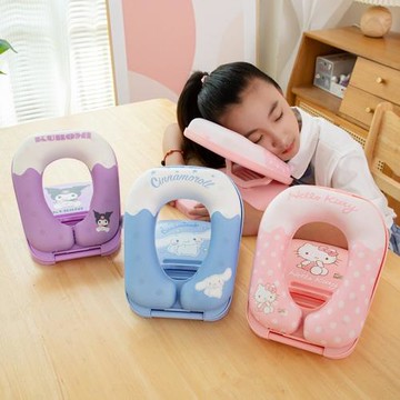 學生五檔加寬加厚折疊午睡枕午睡神器夏兒童午睡枕冰絲午休枕趴枕