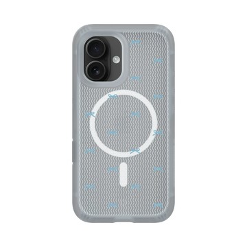 iPhone 16 AirX 流變灰 - Pattern Play - 藍韻蝴蝶結