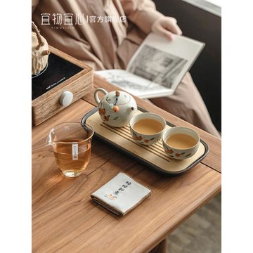 柿柿如意中式高顏值高端西施壺茶壺茶杯功夫茶具套裝閨蜜新婚禮物