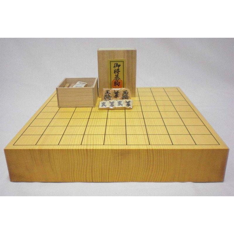 将棋セット 新かや20号卓上将棋盤セット 木駒箱付 梅商碁盤店