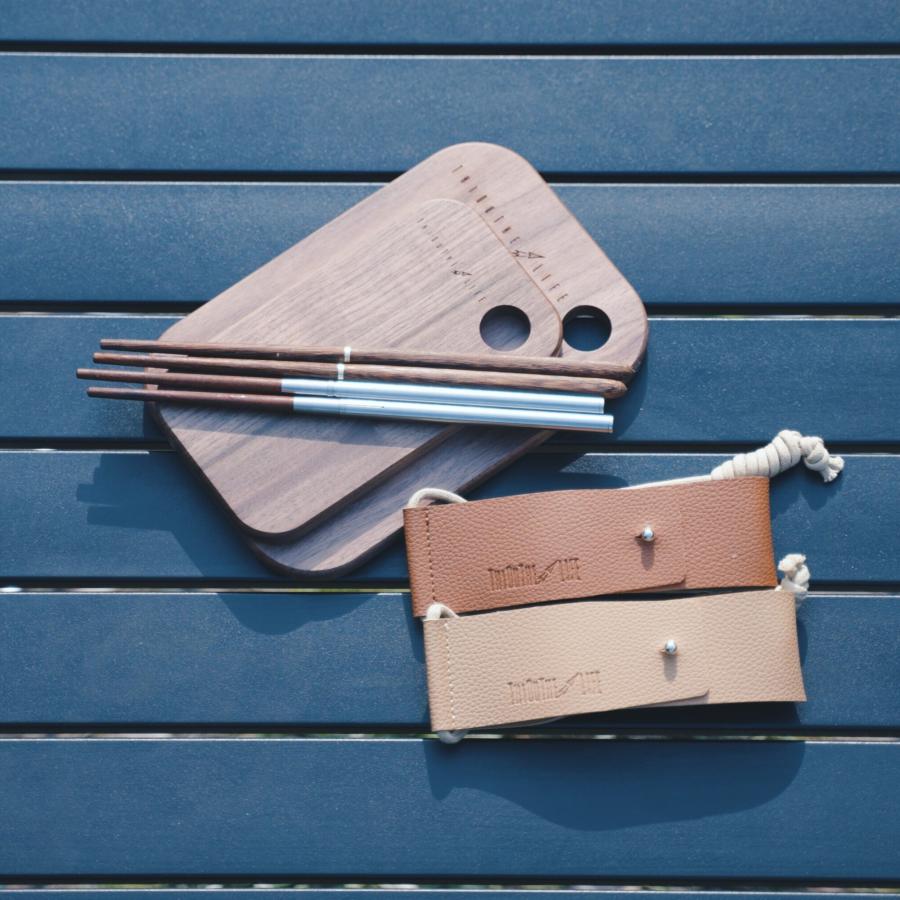 シアザライフ 折りたたみ箸 携帯箸 木製 天然木 ステンレス コンパクト 軽量 ケース付