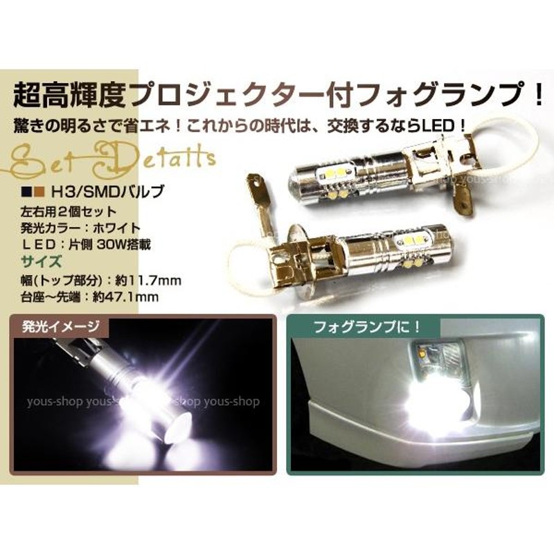 GTO Z15Z16A H5.8~H13.8 H3 LEDバルブ フォグランプ 50W CREE | LINEショッピング