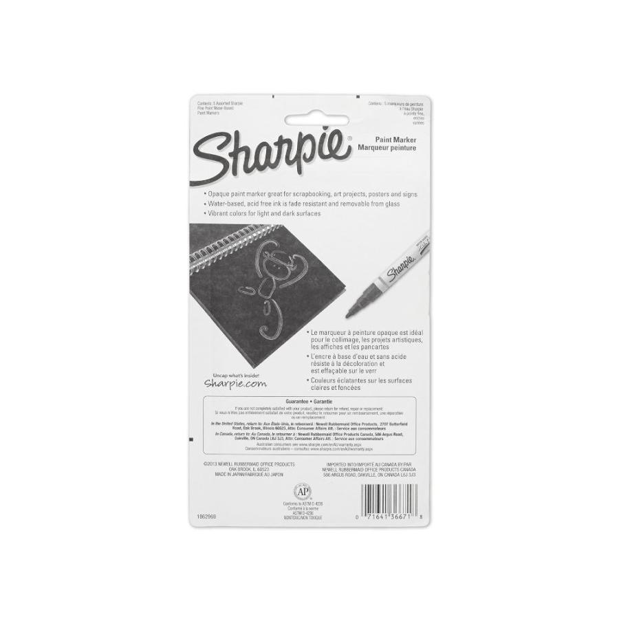 Sharpie 水性ポスターペイントマーカー アソートカラー パック