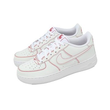 Nike 休閒鞋 Air Force 1 LV8 1 GS 大童 女鞋 白 AF1 縫線 IB5688-100