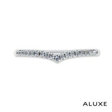 ALUXE 亞立詩 18K金 鑽石戒指 天使之愛 V字形 RW0799