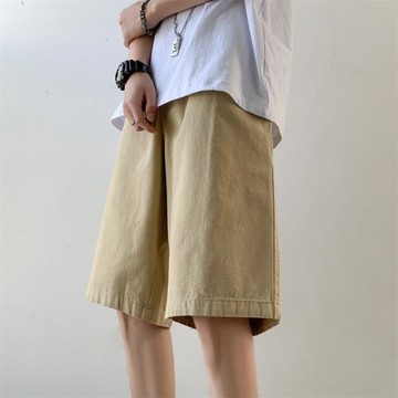 日系運動短褲男夏季潮流寬松百搭直筒五分褲潮牌純色簡約休閑中褲