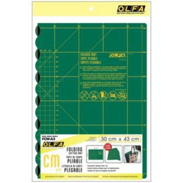 【阿翔小舖】『OLFA』摺疊式切割墊FCM-A3 (綠色) 單片