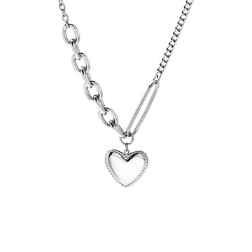 [鋼飾] 愛心結晶項鍊 / Crystal Love Necklace