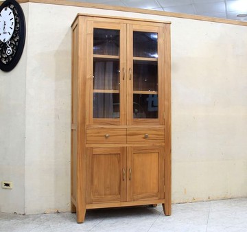 【歐風別館】高松三尺柚木全實木書櫃【基隆至台中免運費】