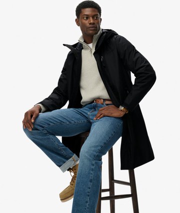 Superdry Men's Hooded Tech Fishtail Parka Black Size: Xxl