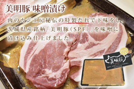 DT-40常陸牛味噌漬け350ｇ＋美明豚200ｇ（ロース100g・ヒレ100ｇ）