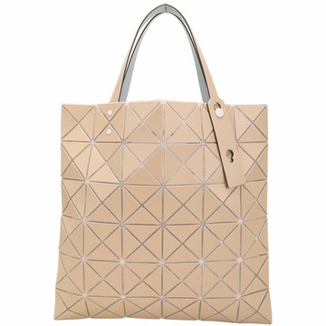 ISSEY MIYAKE 三宅一生 BAOBAO LUCENT W COLOR 6x6 撞色霧面幾何手提托特包(米x淺米)