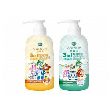 Yorsun 悠森兒~Poli波力敏弱呵護3in1洗髮沐浴泡泡露(500ml) 款式可選